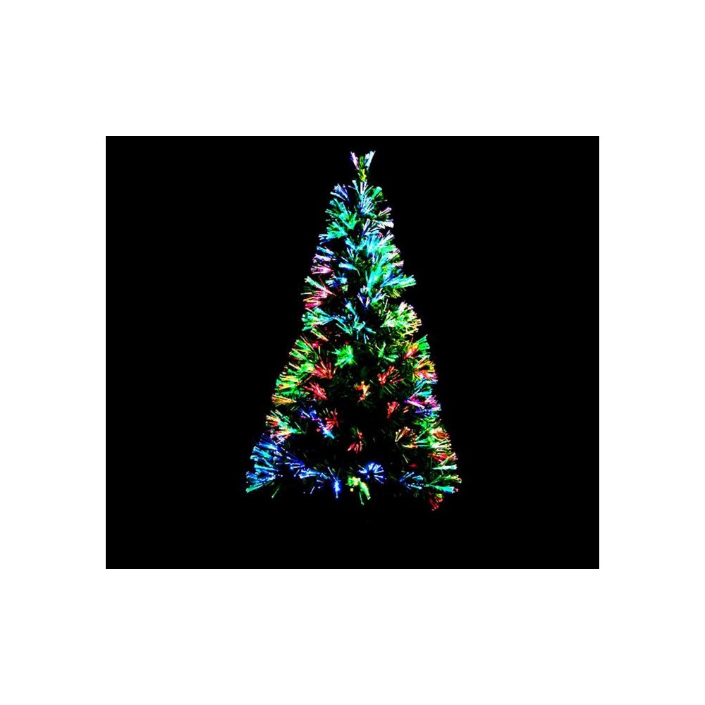 Stella Di Natale A Fibre Ottiche.Albero Di Natale Nero In Fibra Ottica1400 Punte Luminose 120cm
