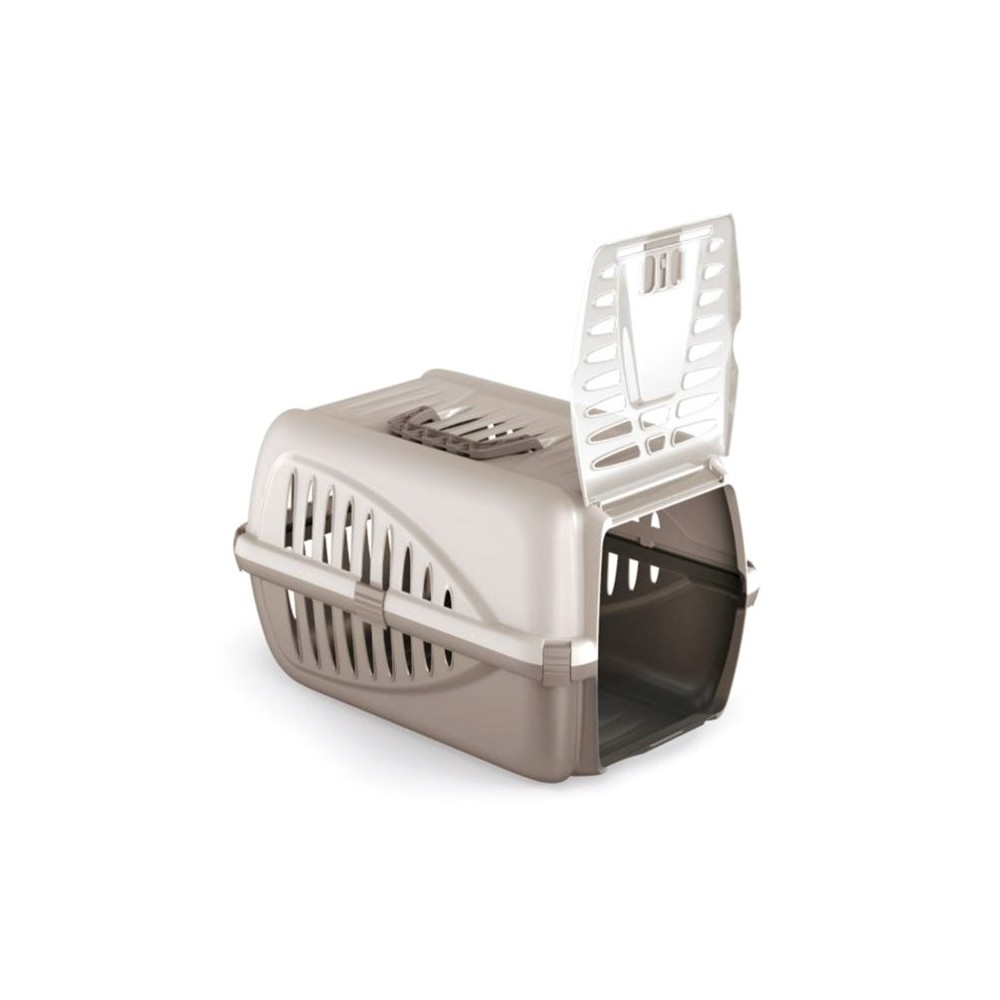 105676 Trasportino in plastica per animali PANZER made in Italy 50x33x21cm