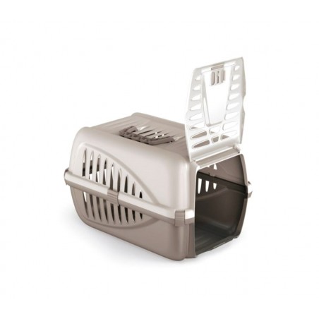 105676 Trasportino in plastica per animali PANZER made in Italy 50x33x21cm
