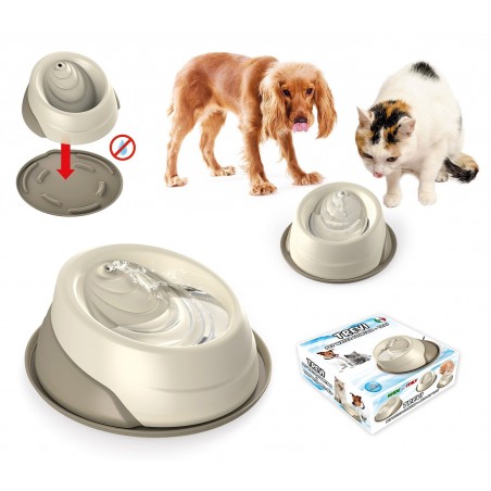 10110Ciotola per acqua automatica a fontana TREVI per cani e gatti made in Italy