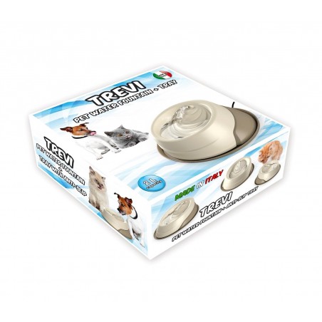 10110Ciotola per acqua automatica a fontana TREVI per cani e gatti made in Italy