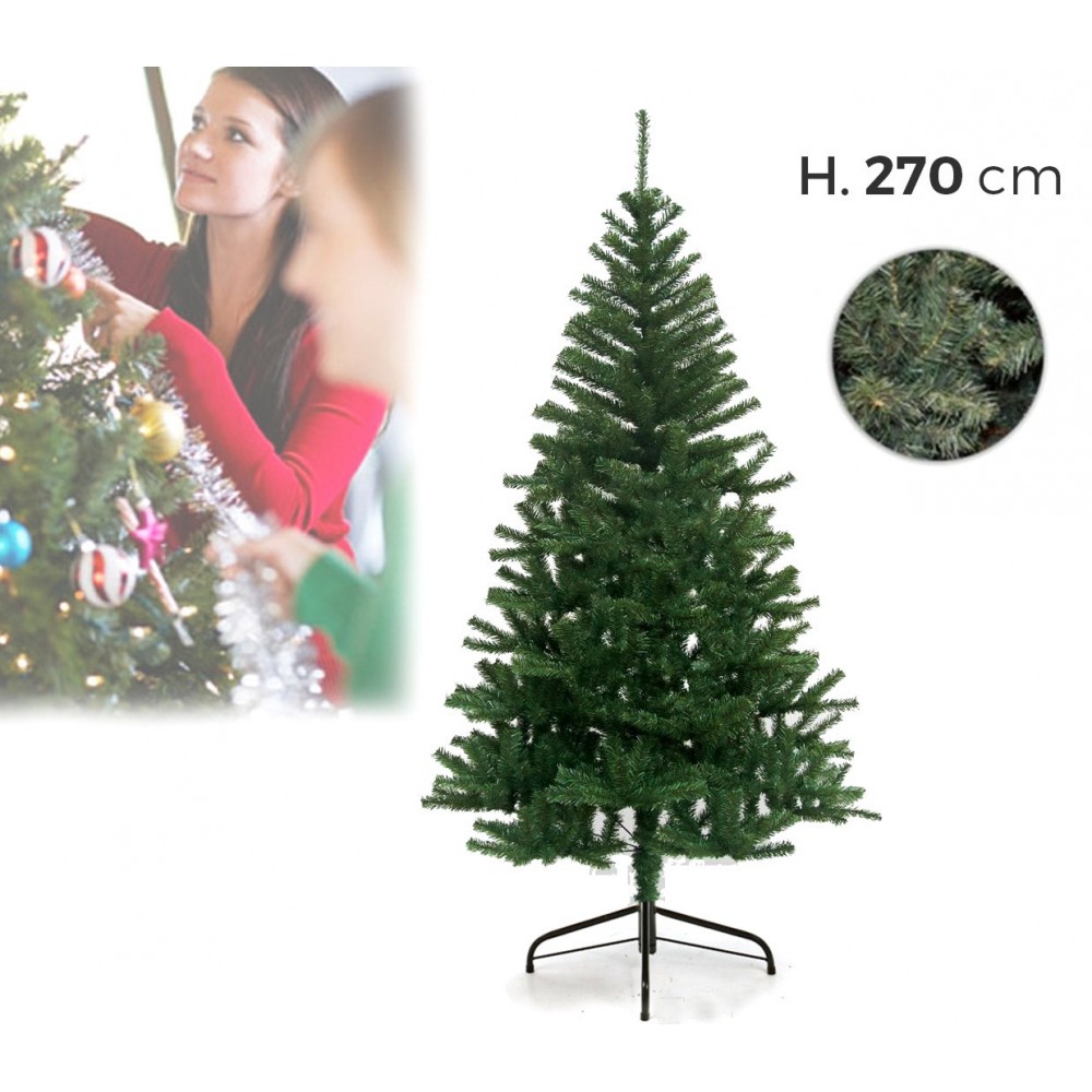 600005 Albero di Natale 270 cm 1400 punte rami folti PINO DELLE SORPRESE