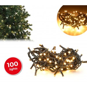 Image of 013430 Minilucciole natalizie 100 luci bianche 8 giochi di luci 6 metri 6985478962057