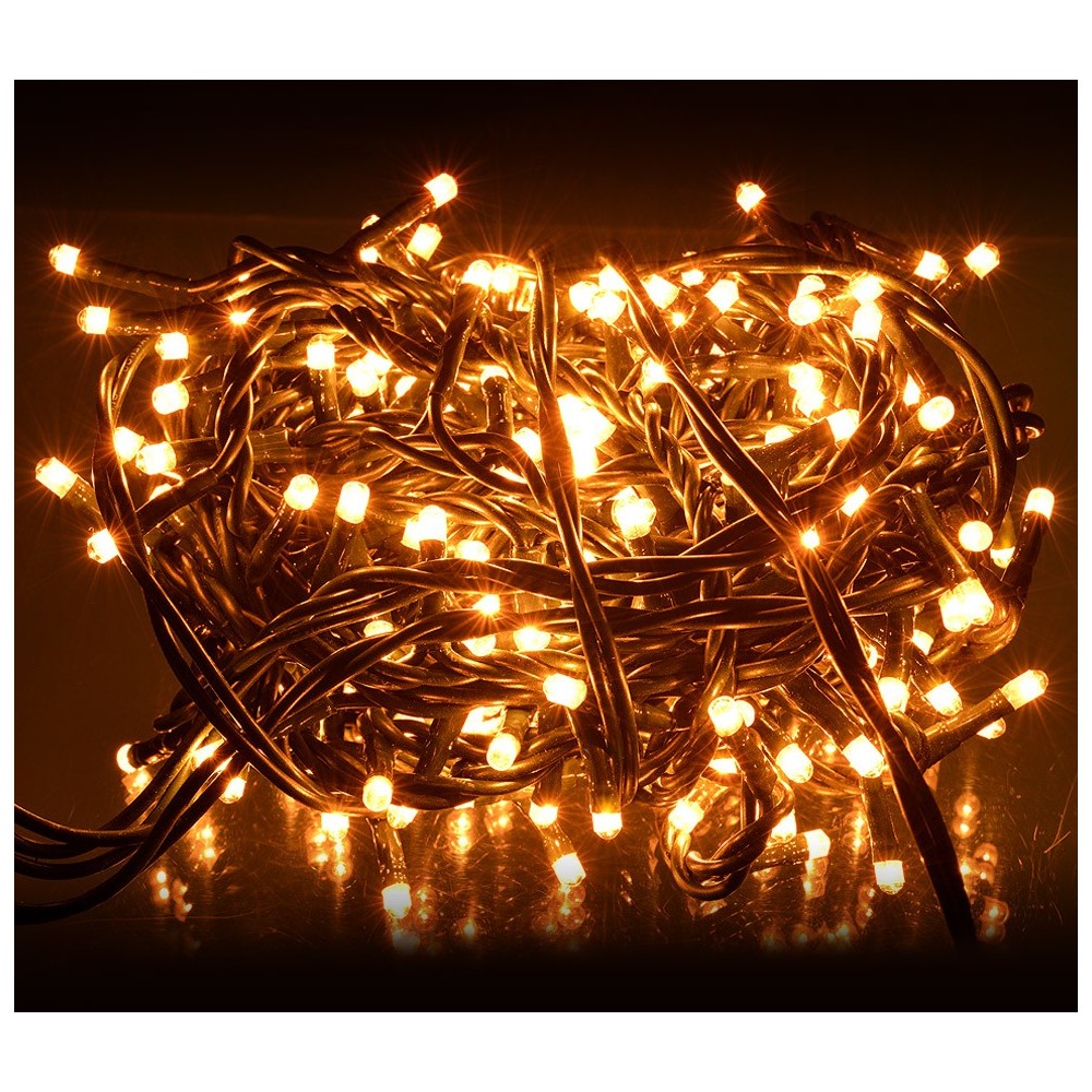 013539 Minilucciole natalizie 240 luci BIANCHE 8 giochi di luci cavo Verde