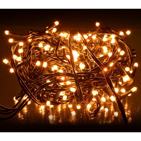 013539 Minilucciole natalizie 240 luci BIANCHE 8 giochi di luci cavo Verde