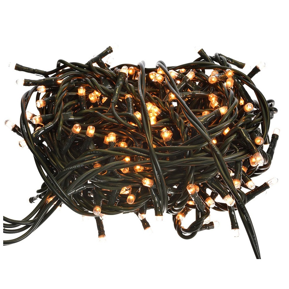 013539 Minilucciole natalizie 240 luci BIANCHE 8 giochi di luci cavo Verde