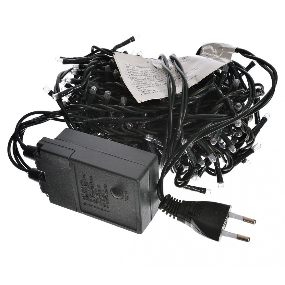 013539 Minilucciole natalizie 240 luci BIANCHE 8 giochi di luci cavo Verde