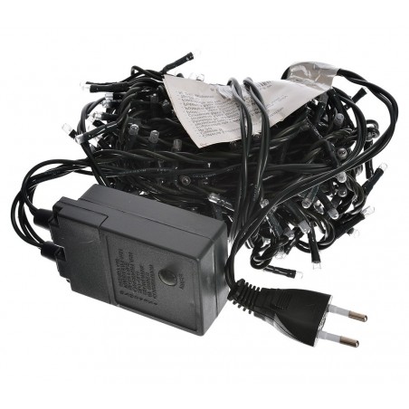 013539 Minilucciole natalizie 240 luci BIANCHE 8 giochi di luci cavo Verde