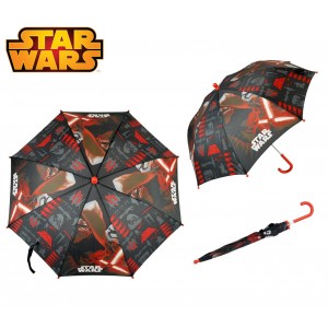 SWE7005 Ombrello da pioggia per bambino STAR WARS 57 cm rosso e nero