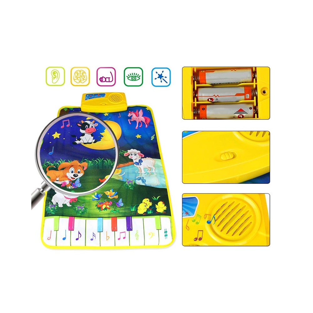 121774Tappeto gioco interattivo per bambini con melodie e versi degli animali