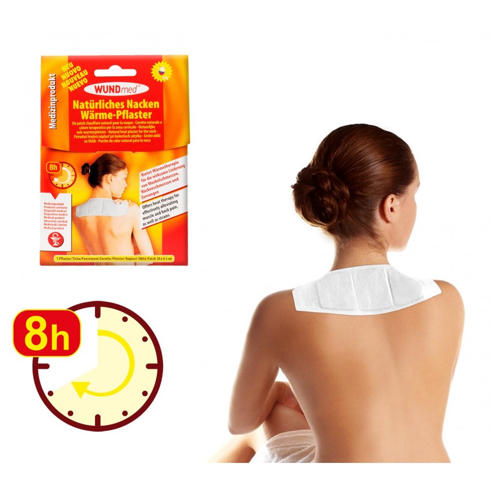 626572 Pack 2 cerotti naturali termici al calore terapeutico per zona cervicale