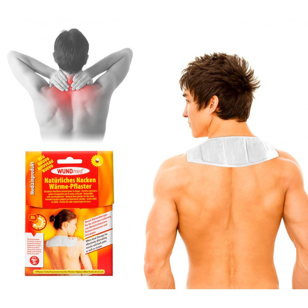 626572 Pack 2 cerotti naturali termici al calore terapeutico per zona cervicale