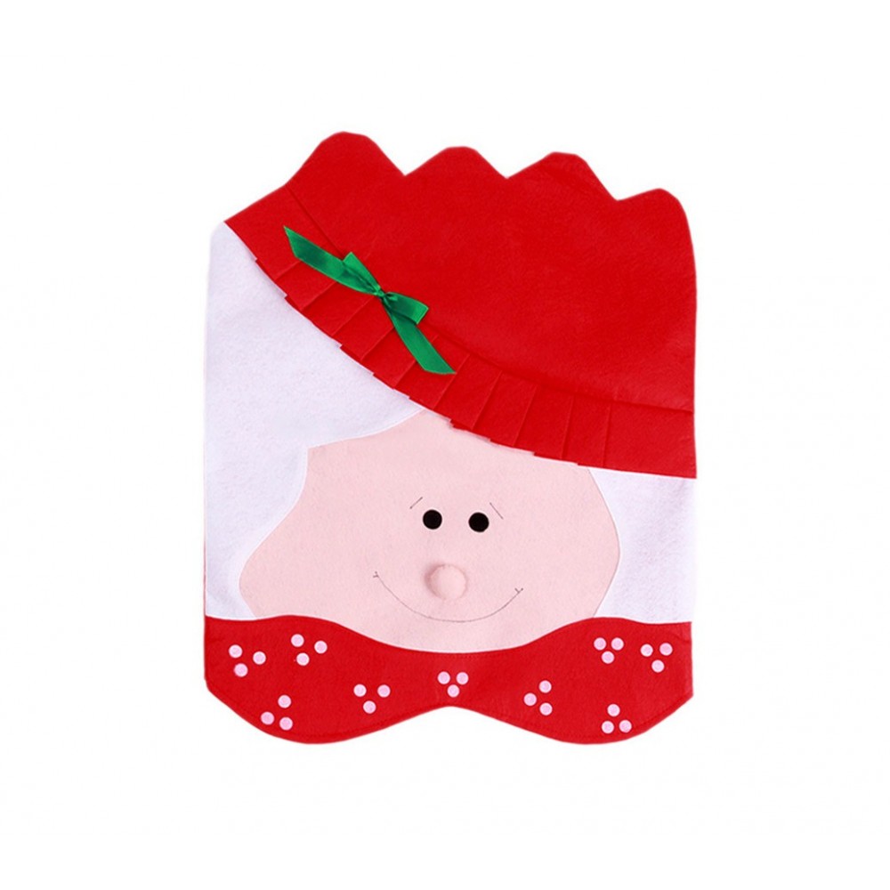 3037 Set 4 coprisedia natalizi Babbo Natale e Mamma Natale dettagli in rilievo