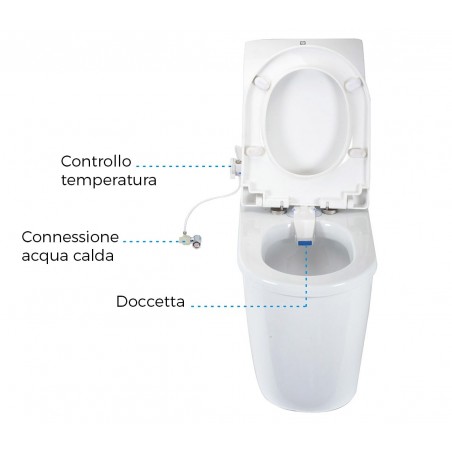 HS-B8110 Bidet esterno per WC con doccetta e regolazione temperatura dell'acqua