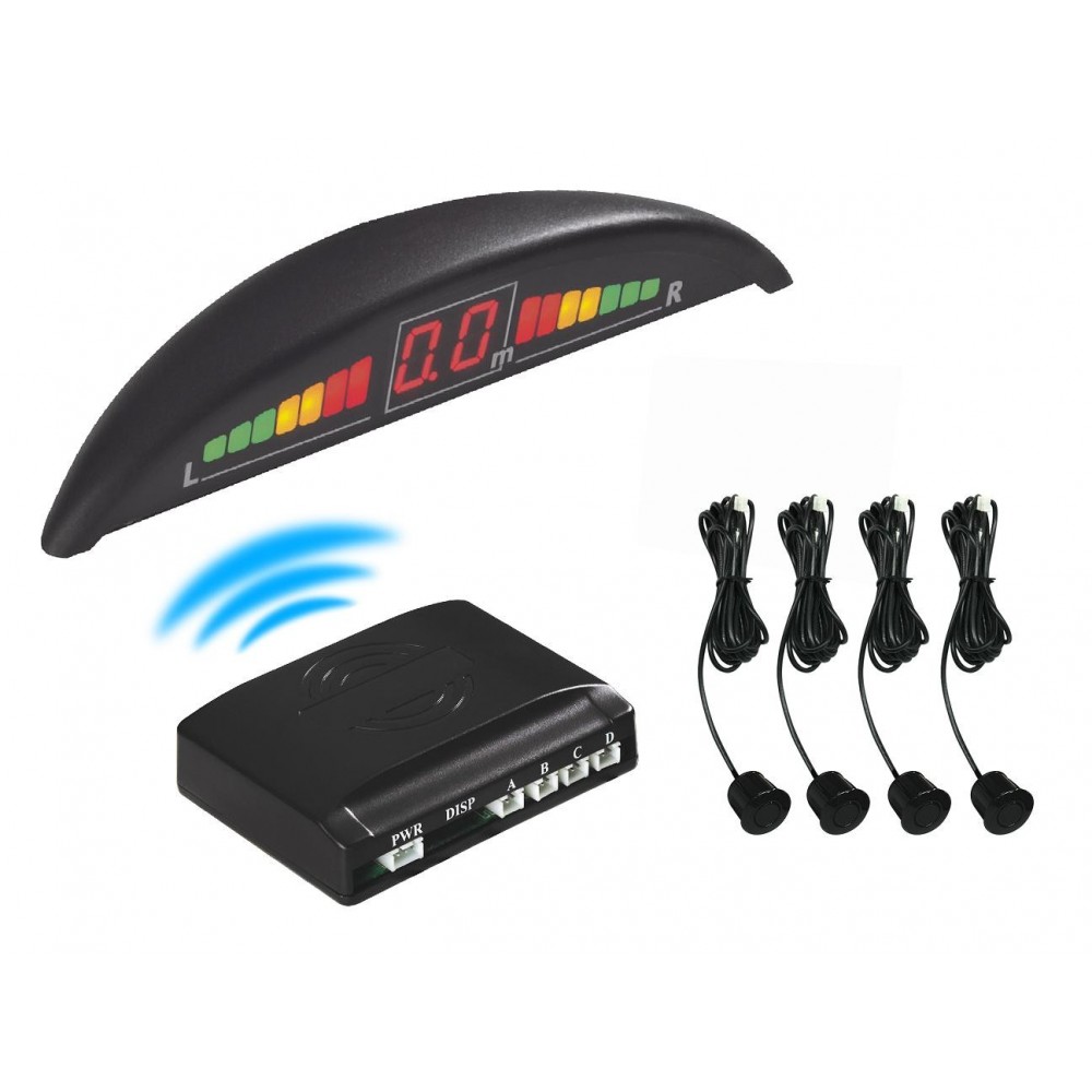 Kit 4 sensori parcheggio display led cicalino...