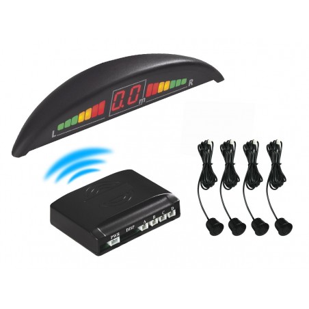 Kit 4 sensori parcheggio display led cicalino acustico