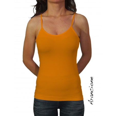 Canotta canottiera slim fit  maglia donna bretelle slim elastica