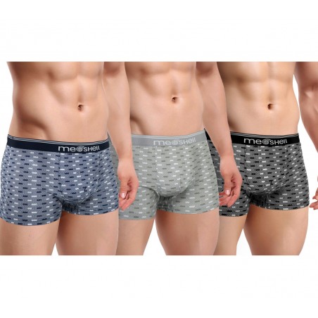MB811 Pack di 12 boxer da uomo TRENDBOY fantasia con strisce in cotone