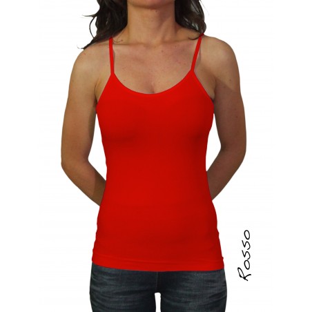 Canotta canottiera slim fit  maglia donna bretelle slim elastica