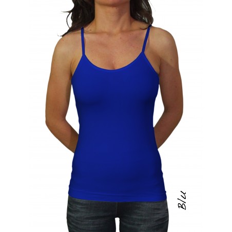 Canotta canottiera slim fit  maglia donna bretelle slim elastica