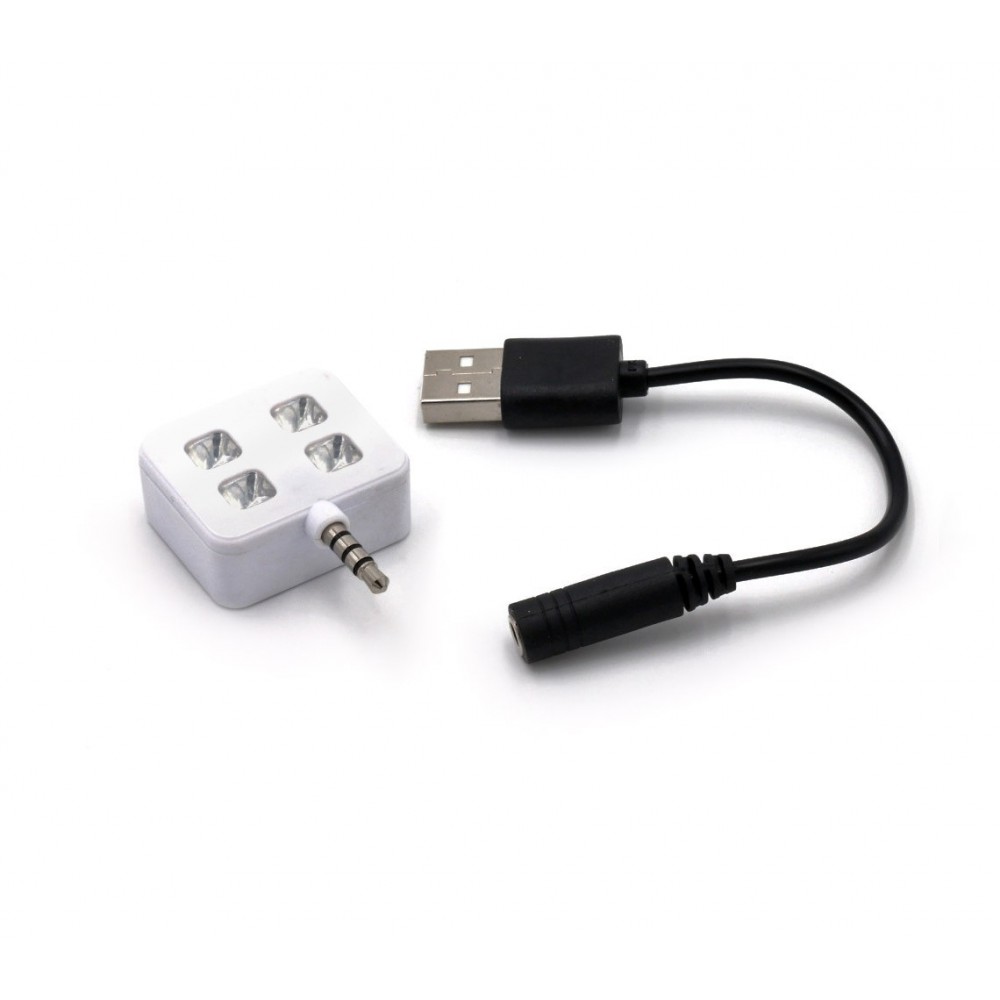 221791 Mini flash 4 led per selfie compatibile con dispositivi Samsung e Apple