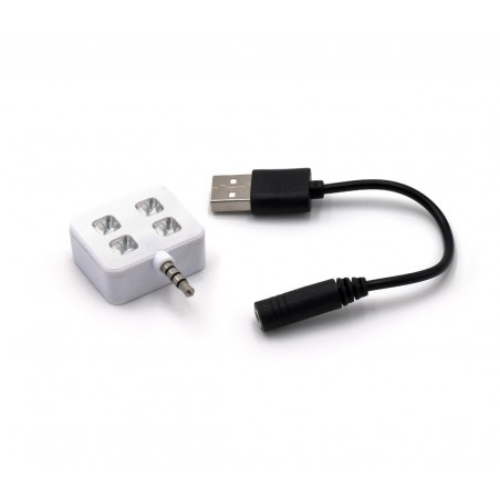 221791 Mini flash 4 led per selfie compatibile con dispositivi Samsung e Apple