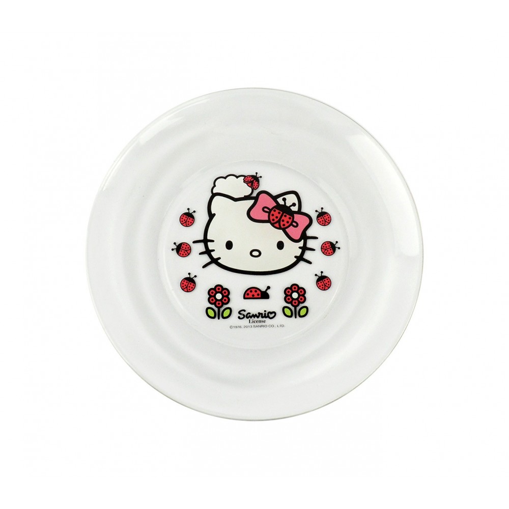 HK7733 Set da colazione Hello Kitty con scodella tazza e piattino in vetro