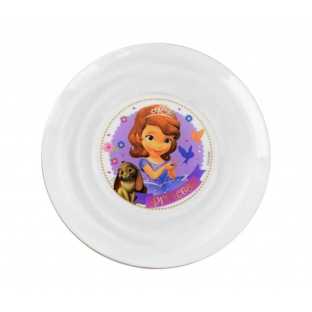 WD8543 Set da colazione Principessa Sofia con scodella tazza e piattino in vetro