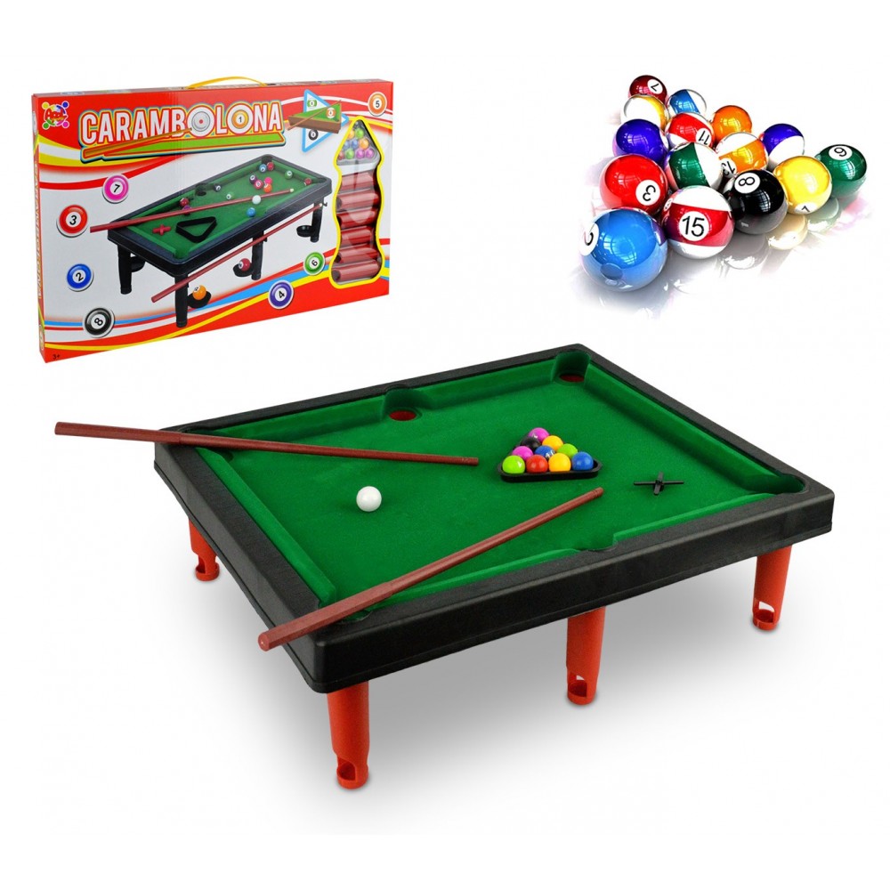 154615 Mini biliardo giocattolo per bambini con due mazze e palline