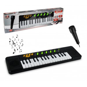 100378 Tastiera elettronica giocattolo con microfono 32 tasti con 8 melodie
