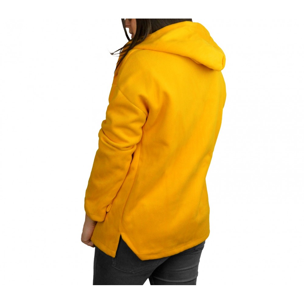 3513 Cappottino da donna in pile con cappuccio mod. Alyson in 2 colori