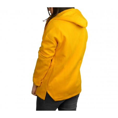 3513 Cappottino da donna in pile con cappuccio mod. Alyson in 2 colori