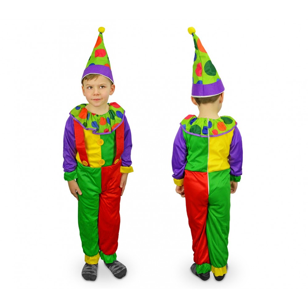 537301 Costume Clown Bambino Bambina da 3 a 12 anni