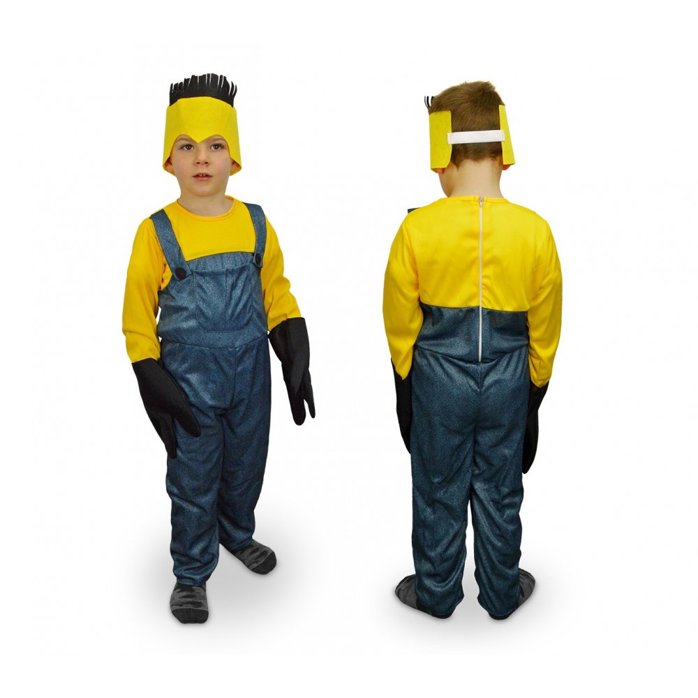 619359 Costume di carnevale Aiutante giallo e blu da Bambino da 3 a 12 anni