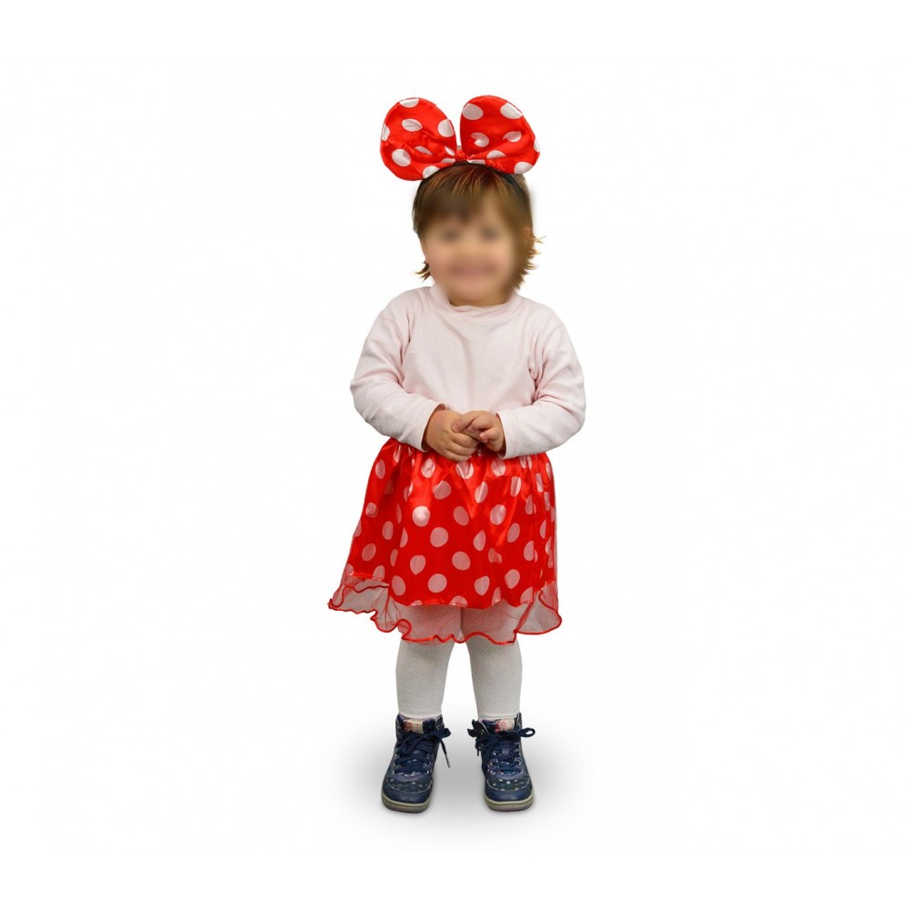 529917 Costume di carnevale da topina gonna e orecchie da Bambina da 2 a 4 anni