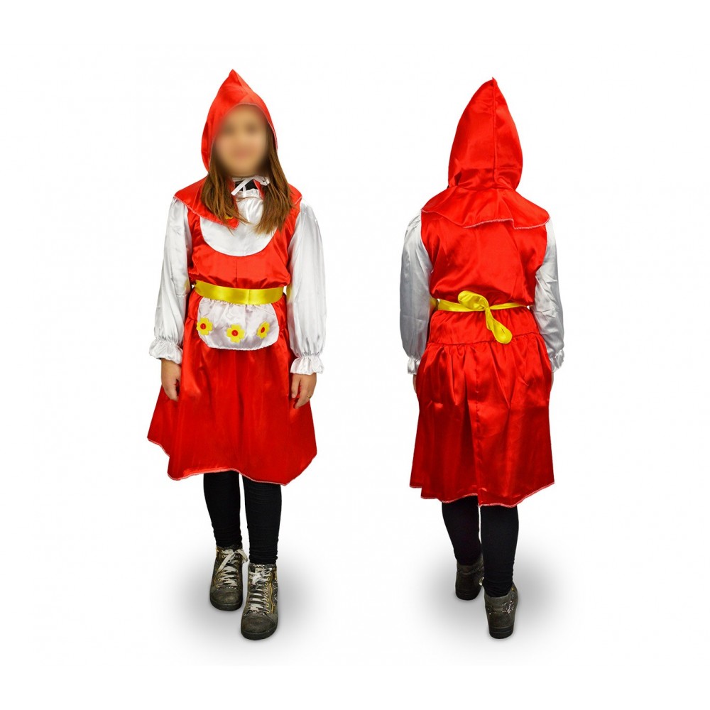 368660 Costume Cappuccetto Rosso Fiorito Bambina da 3 a 11 anni