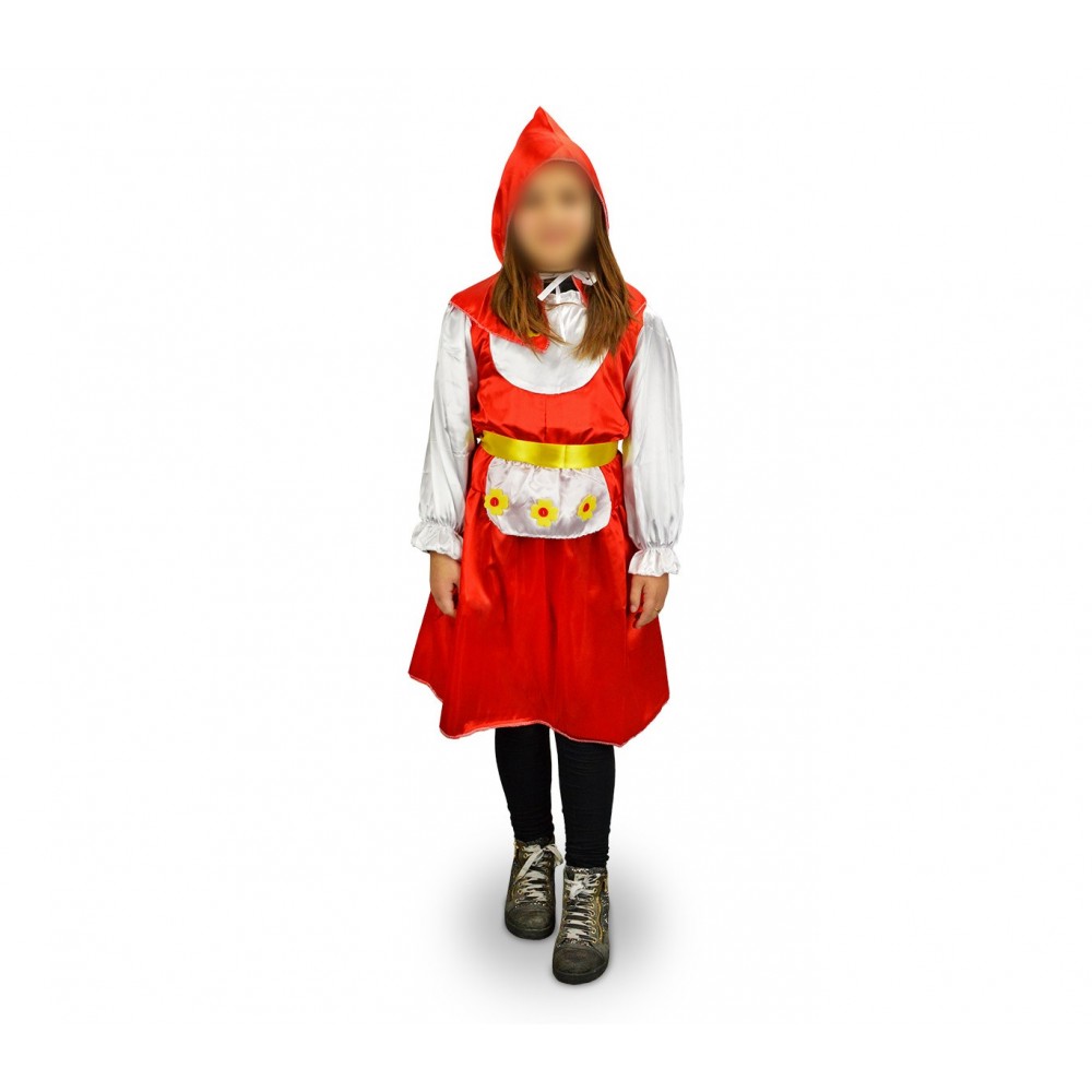 368660 Costume Cappuccetto Rosso Fiorito Bambina da 3 a 11 anni