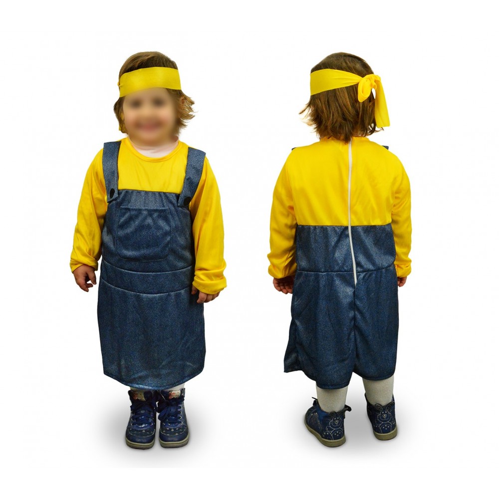 619366 Costume Giallo Blu Bambina da 3 a 12 anni