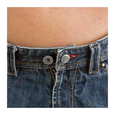 012969 Set 8 bottoni a clip aggiuntivi kit emergenza ripara pantaloni