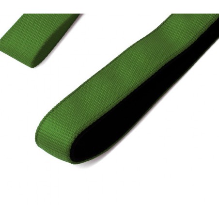 054253 Guinzaglio corto per cani in nylon 120 cm verde militare con moschettone