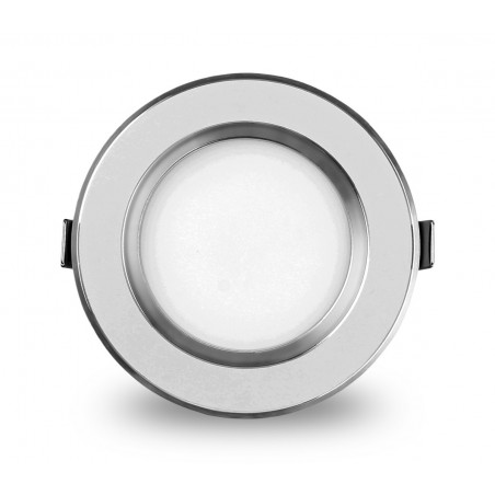 685631 Faretto led tondo ad incasso 9 Watt luce fredda cromato con vetro opaco