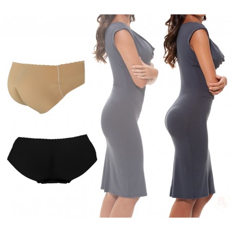 Culotte imbottita in microfibra con effetto push-up dei glutei senza cuciture