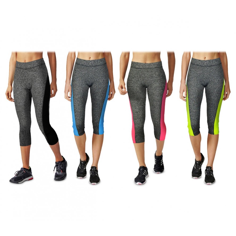 KZ-150 Leggings sportivo da donna al ginocchio tessuto tecnico
