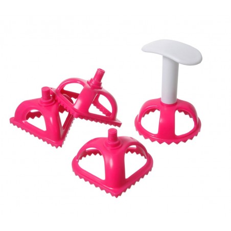 704636 Set di 4 formine taglia ravioli e biscotti in plastica con bordo dentato