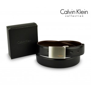 Cintura CK014 B46 in pelle CALVIN KLEIN con fibbia acciaio satinato 110/125 cm