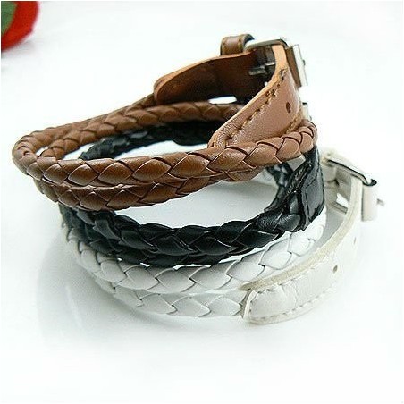 Bracciale MWS AHEAD mod. Spirit cuoio intrecciato unisex braccialetto