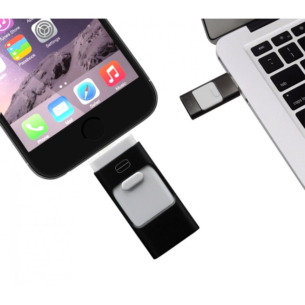 241036 Pendrive usb 3 in 1 connettori lightning e micro usb per smartphone e pc