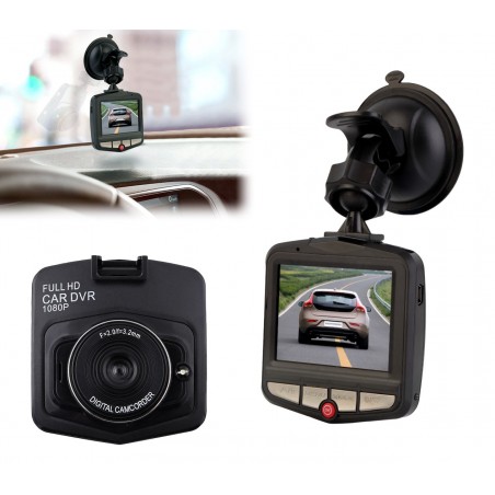 Telecamera DVR per auto con schermo 2.4" con memoria espandibile fino a 32 gb