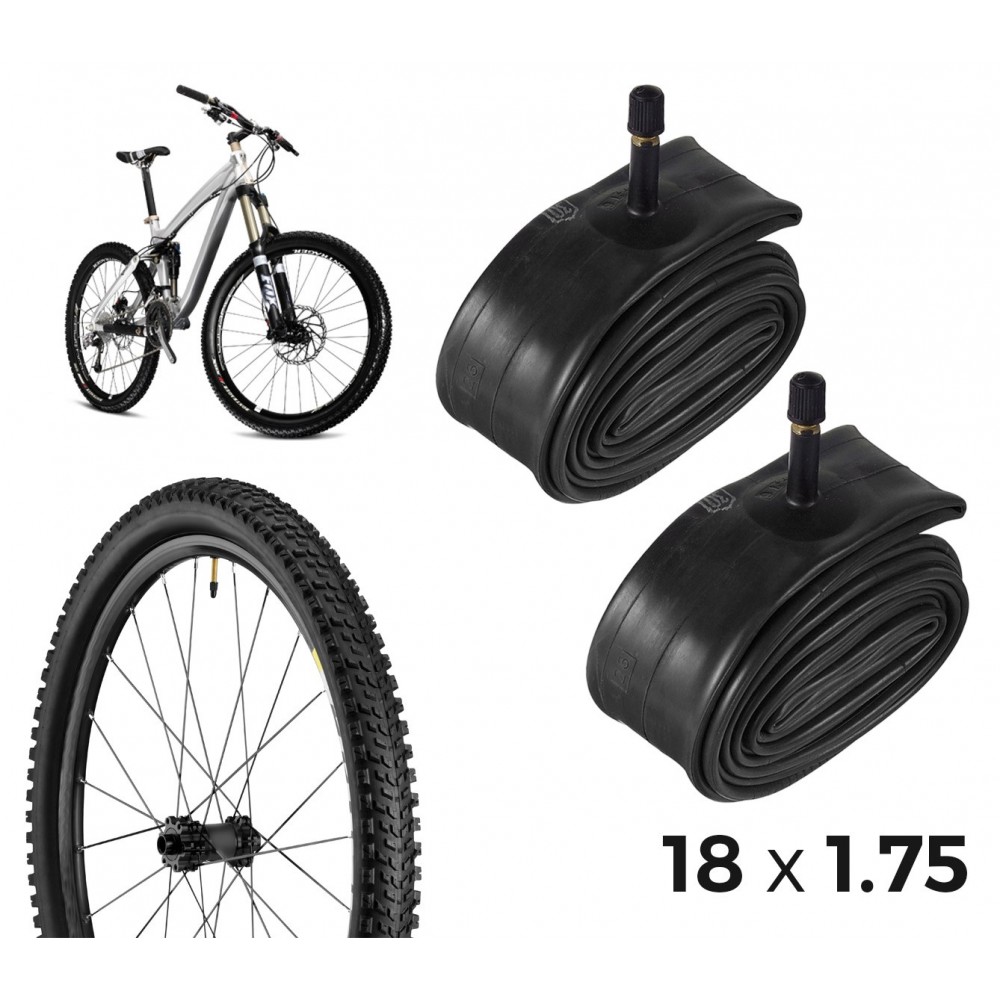 Kit di 2 camere d'aria per la bicicletta 304598 riparazione forature 18 x 1.75