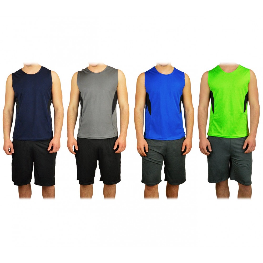 Completo sportivo da uomo modello TECHNICOLOR canotta e pantaloncini